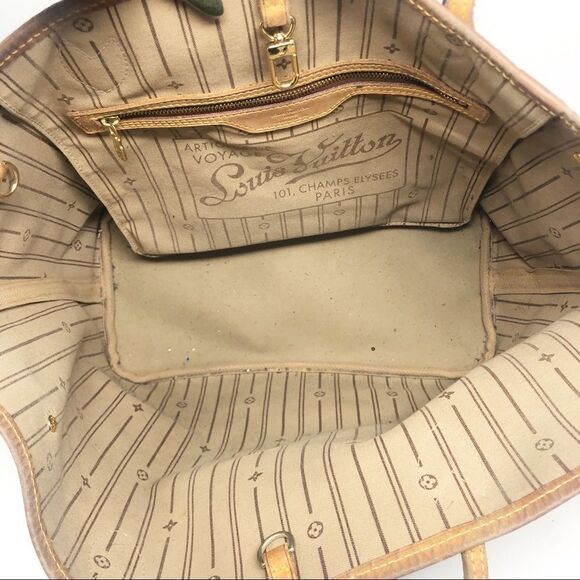 LOUIS VUITTON | Neverfull MM Monogram LV Brown Tan Purse Handbag Bag AUTHENTIC!! - Picture 6 of 12
